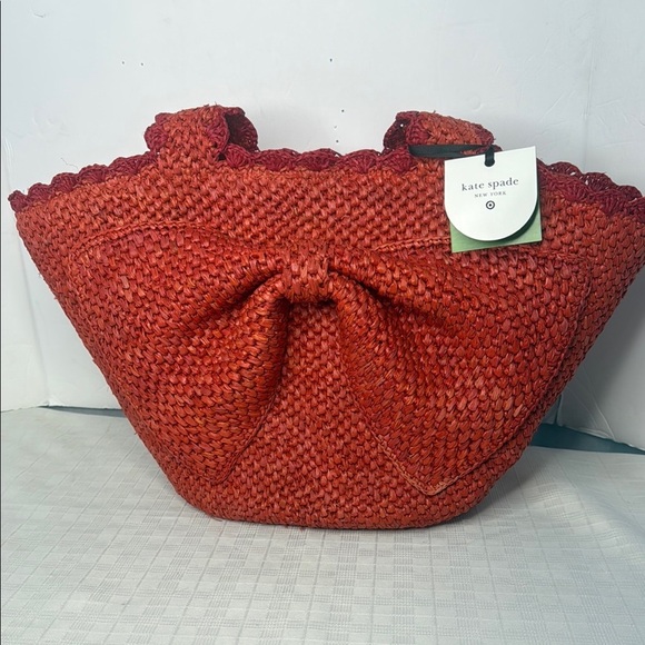 Kate spade raffia bow tote bag - Picture 5 of 13